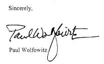 Paul Wolfowitzâ€™ signature