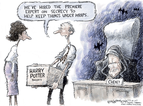 Dick Cheney consulted with the publisher of the Harry Potter book.